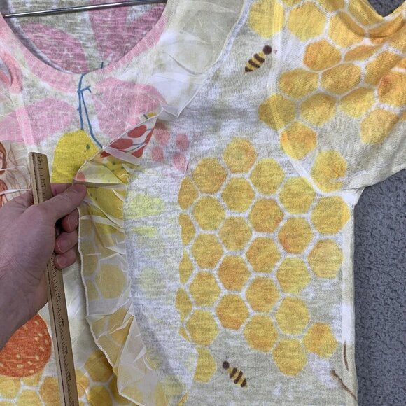 ATELIER 5 Gozde Yilmaz Womens Size Small Scoop Neck Girl Riding Bee Ruffle Hive - Picture 6 of 12